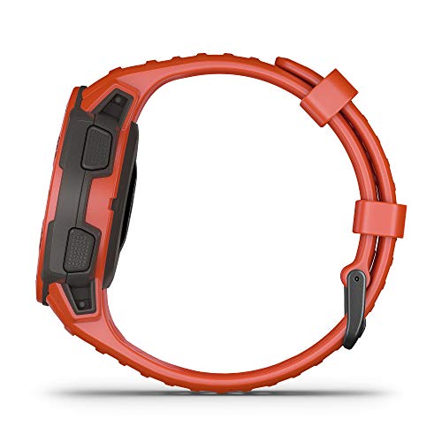 Garmin - Instinct 45mm Standard Edition Smartwatch Fiber-Reinforced Polymer - Flame Red - 010-02064-02