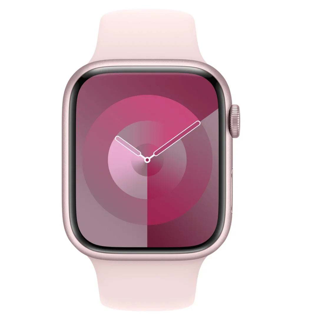 Apple Watch Series 9 (GPS + Cellular) 45mm Aluminum Case with Light Pink Sport Band - M/L - Pink - MRML3LL/A