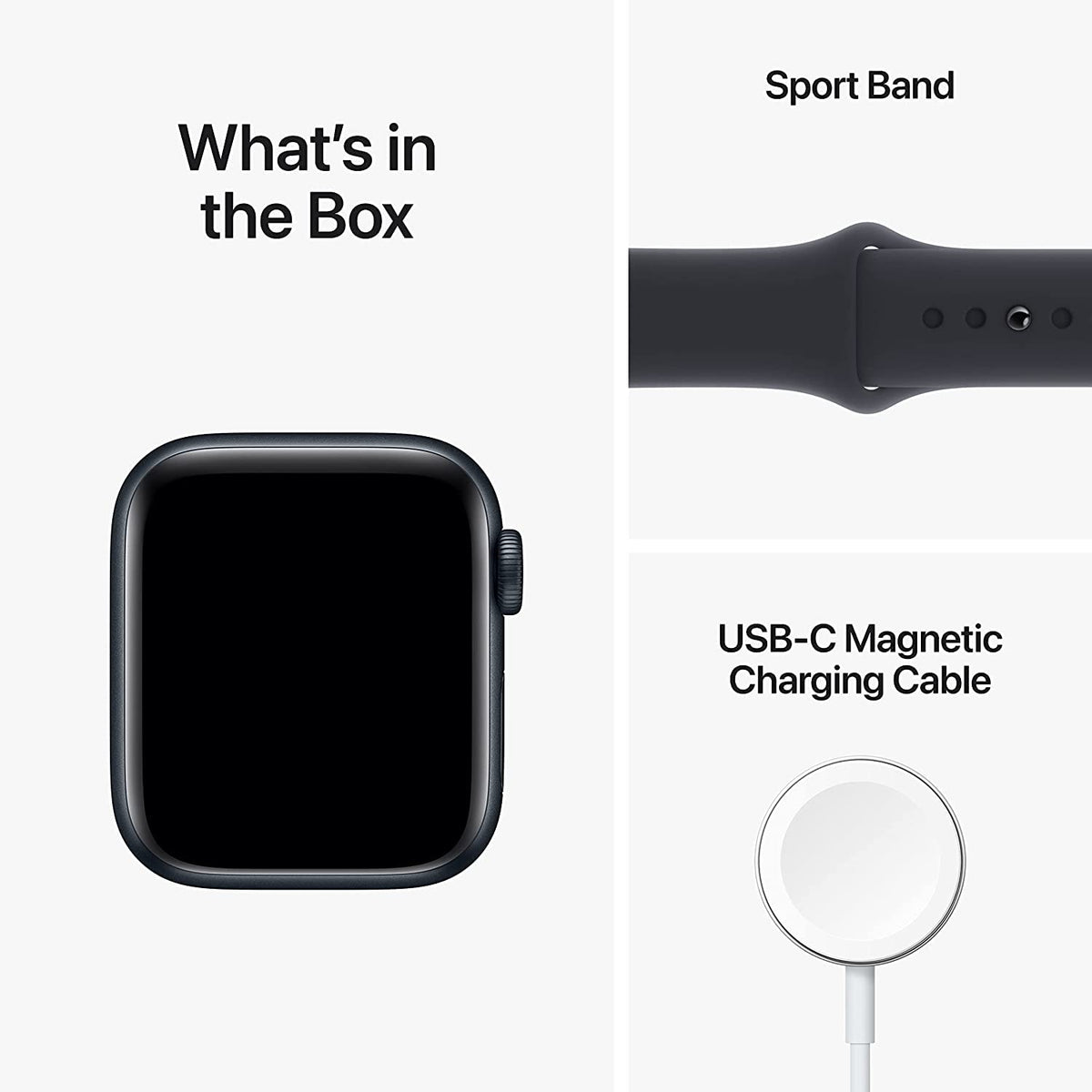 Apple Watch SE 2nd Generation (GPS+Cellular) 44mm Aluminum Case with Midnight Sport Band - M/L