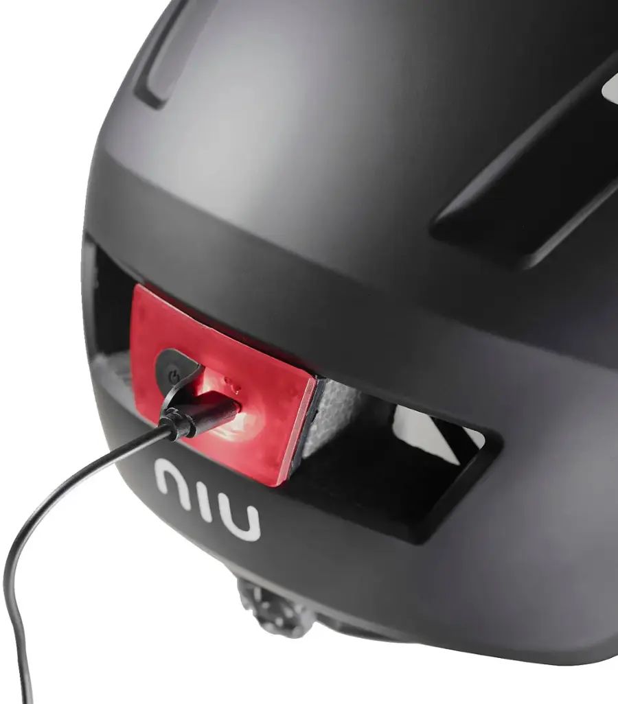 NIU Electric Scooter Helmet with LED Light ? Black ? 5K3G5L17J