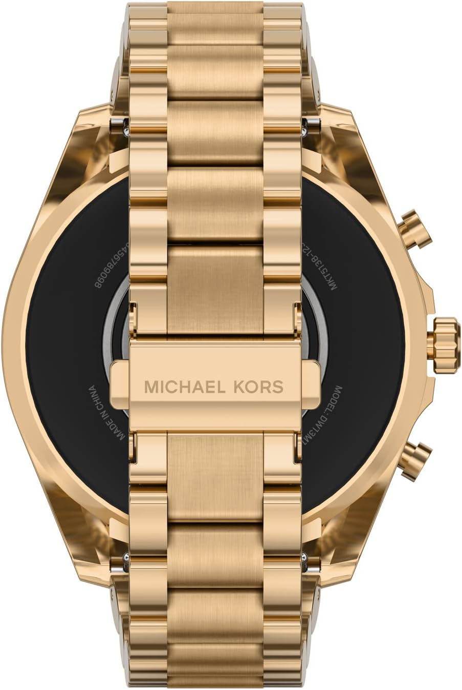 Michael Kors Gen 6 Bradshaw ? 44mm Gold-Tone Stainless Steel with Black Silicone Second Band ? MKT5138V
