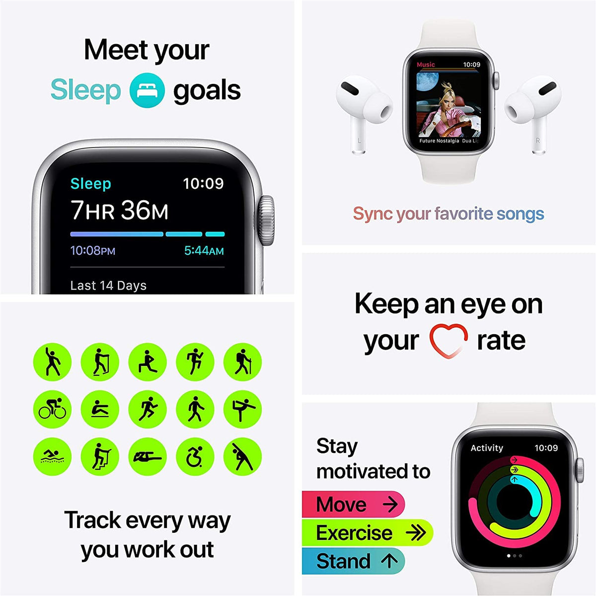 Apple Watch SE (1st Generation) (GPS) ? 40mm ? Space Gray Aluminum Case with Black Sport Band ? MYDP2LL/A