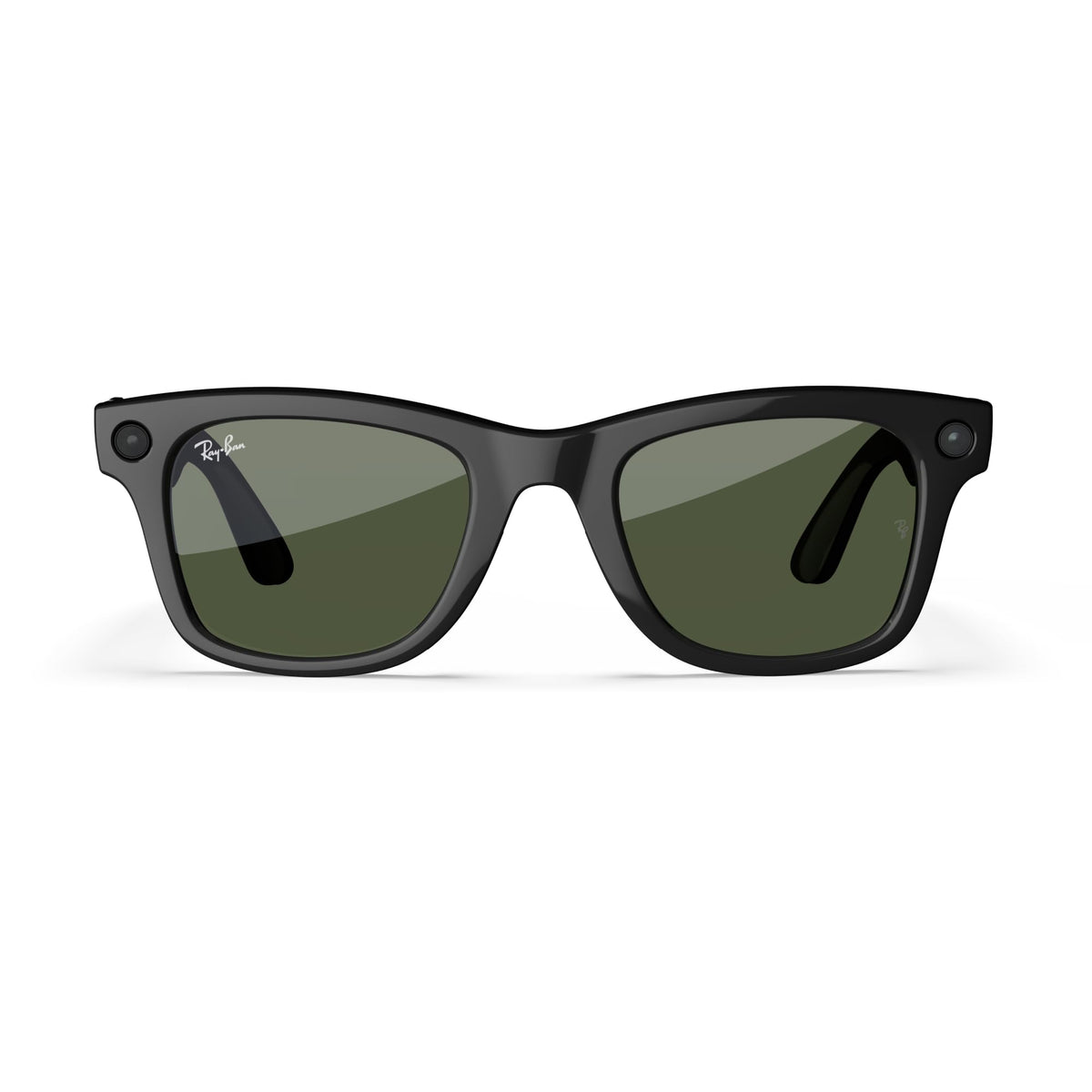 Ray-Ban Meta ? Wayfarer Smart Glasses with Meta AI, Audio, Photo, and Video ? Green Lenses ? Shiny Black Frame ? 601/7150