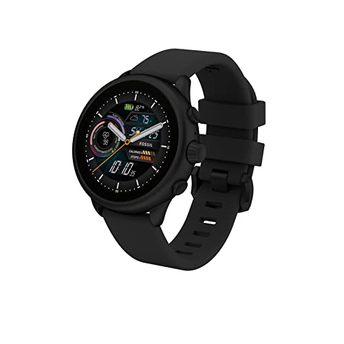 Fossil Unisex Gen 6 44mm Wellness Edition Touchscreen Silicone Smart Watch - Black - FTW4069V