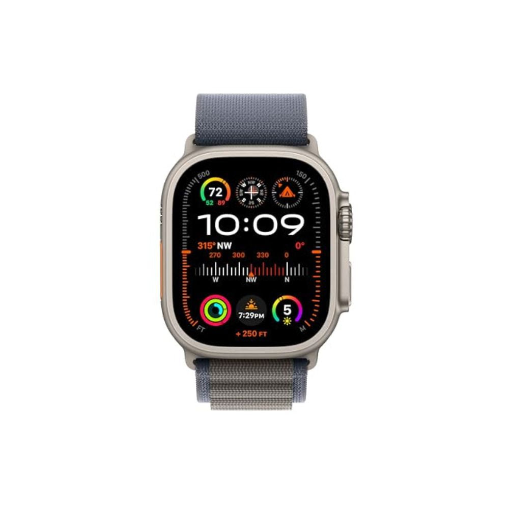 Apple Watch Ultra 2 GPS + Cellular 49mm Titanium Case w/ Blue Alpine Loop Medium - Titanium - MREP3LW/A