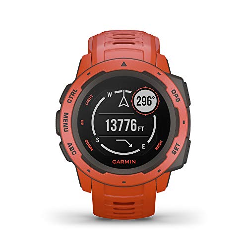 Garmin - Instinct 45mm Standard Edition Smartwatch Fiber-Reinforced Polymer - Flame Red - 010-02064-02