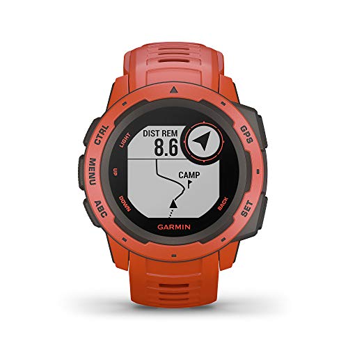Garmin - Instinct 45mm Standard Edition Smartwatch Fiber-Reinforced Polymer - Flame Red - 010-02064-02