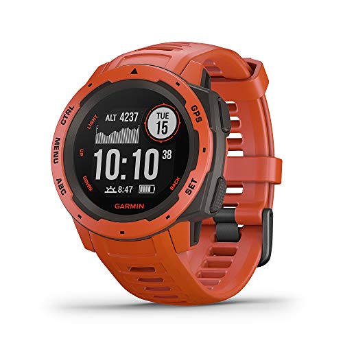 Garmin - Instinct 45mm Standard Edition Smartwatch Fiber-Reinforced Polymer - Flame Red - 010-02064-02