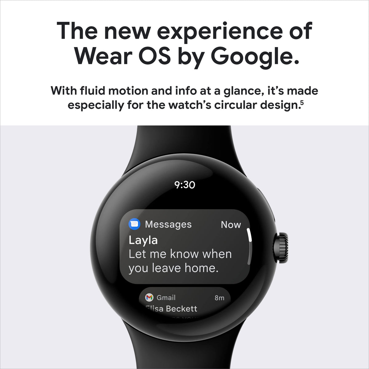 Verizon Pixel Watch Black Stainless Steel 41mm Case w/Obsidian Band - GA03311-US