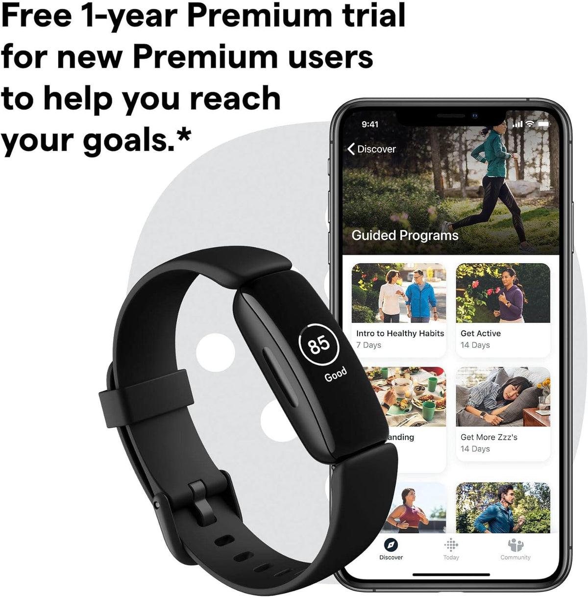 Fitbit - Inspire 2 Fitness Tracker - Black - FB418BKBK