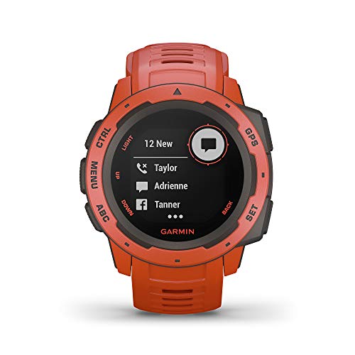Garmin - Instinct 45mm Standard Edition Smartwatch Fiber-Reinforced Polymer - Flame Red - 010-02064-02
