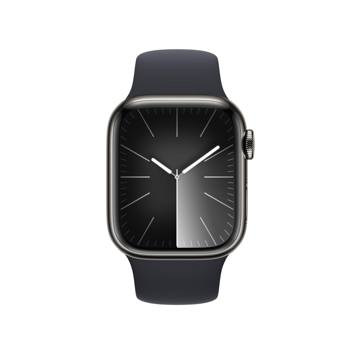 Apple Watch 9 (GPS+Cell) 41mm Stainless Steel Case with Sport Band - Graphite