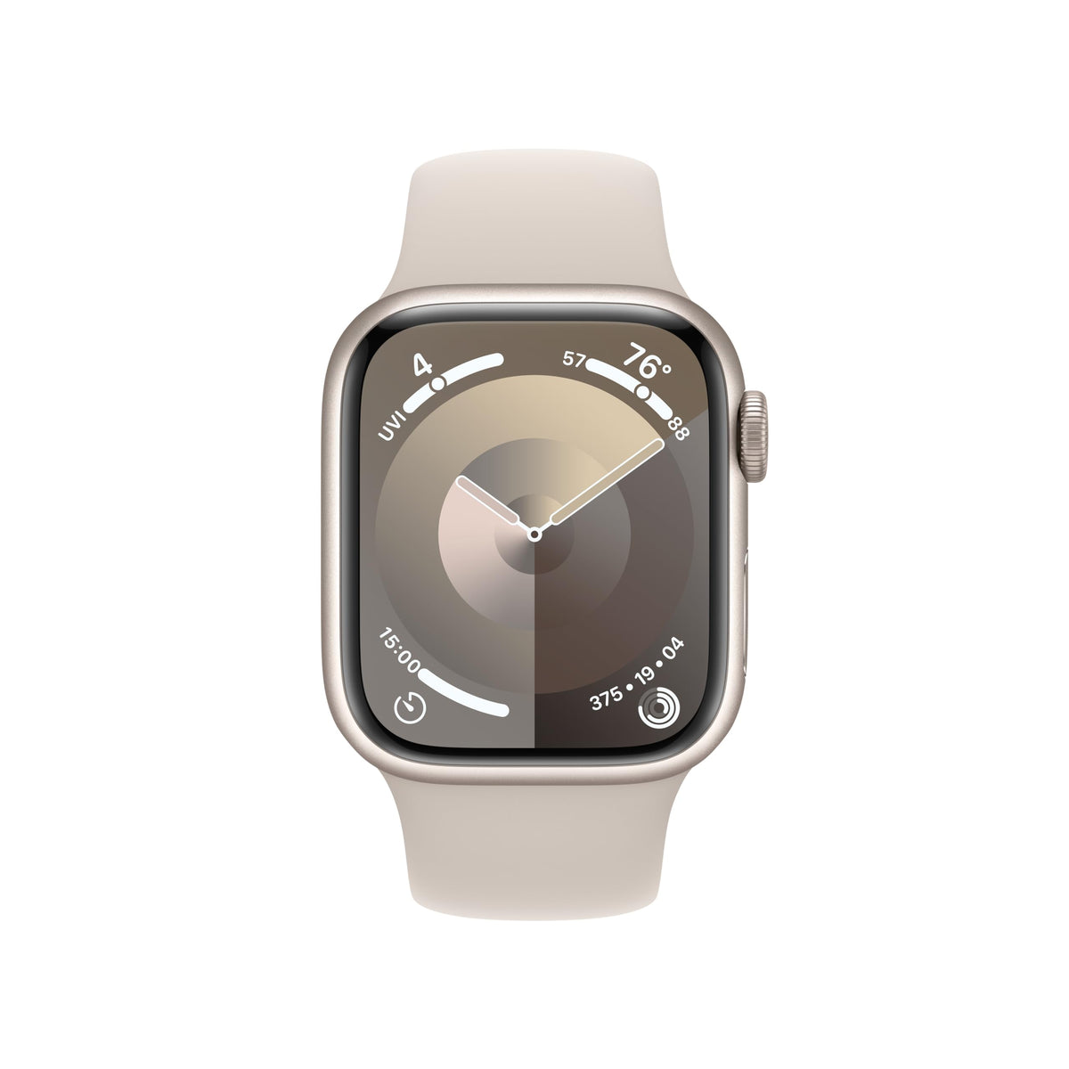 Apple Watch Series 9 GPS 41mm Starlight Aluminum Case with Starlight Sport Band - S/M - Starlight - MR8T3LW/A
