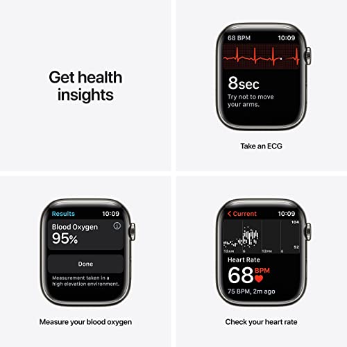 Apple Watch Series 7 LTE 45mm Graphite Stainless Steel w/Graphite Milanese Loop - MKJJ3LL/A