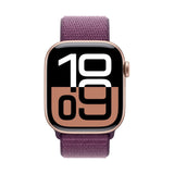 Apple Watch Series 10 (GPS+Cellular) 42mm Rose Gold Aluminum Case with Plum Sport Loop Band - MWXC3LW/A