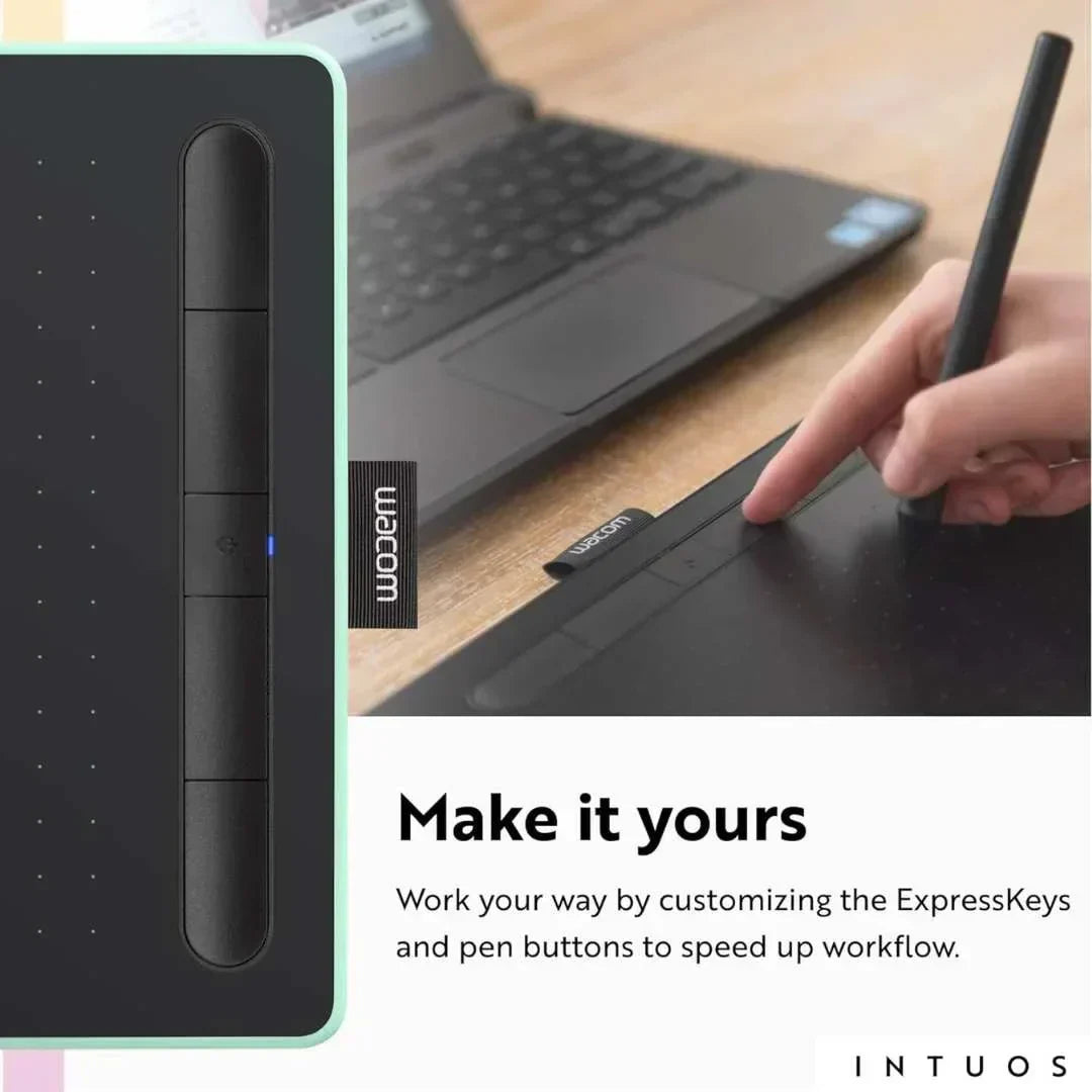 Wacom Intuos Small Bluetooth Graphics Drawing Tablet ? Pistachio ? CTL4100WLE0