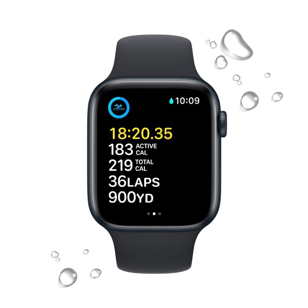 Apple Watch SE 2nd Generation (GPS+Cellular) 40mm Aluminum Case with Midnight Sport Band - S/M