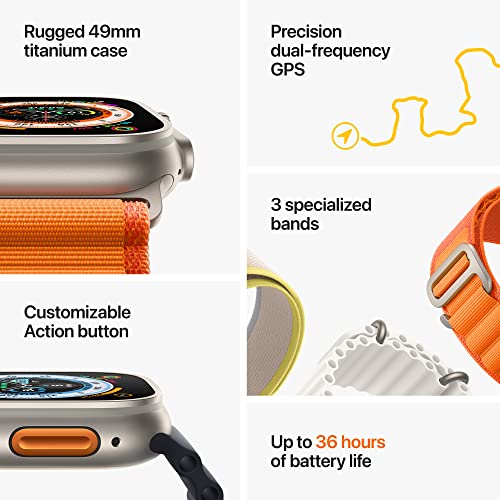 Apple Watch Ultra (GPS + Cellular) 49mm Titanium Case with White Ocean Band ? MNH83LL/A