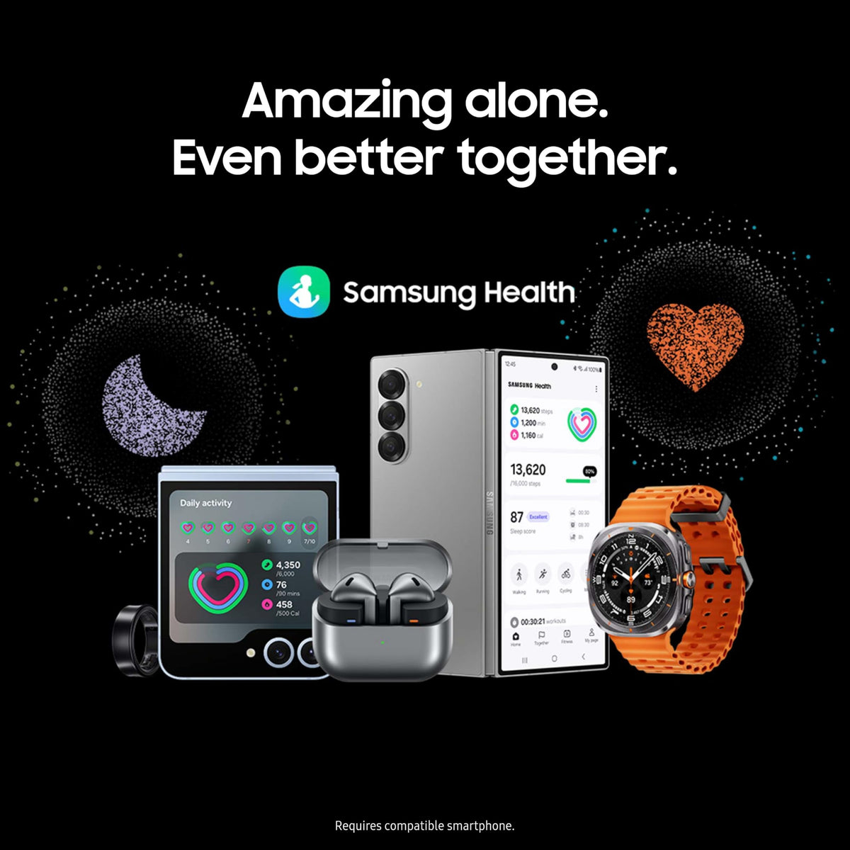 Samsung Galaxy Watch Ultra 47mm LTE - Titanium Orange Marine Band (Gray) - SM-L705UDAAXAA
