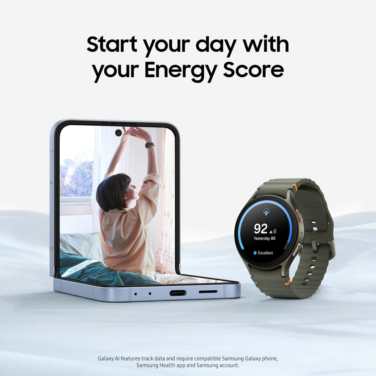 Samsung Galaxy Watch 7 44mm BT - Aluminum Green Sports Band  - SM-L310NZGAXAA