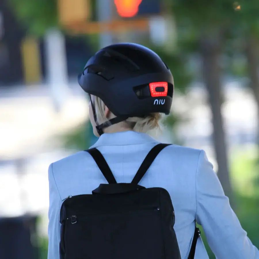 NIU Electric Scooter Helmet with LED Light ? Black ? 5K3G5L17J