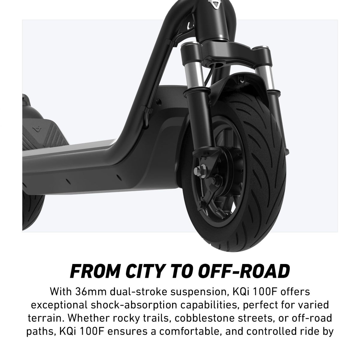 NIU - KQi 100F Foldable Electric Kick Scooter w/ 15.5 mi Max operating Range & 15.5 mph Max Speed - Gray - KCT34GG1A11 - Excellent Condition