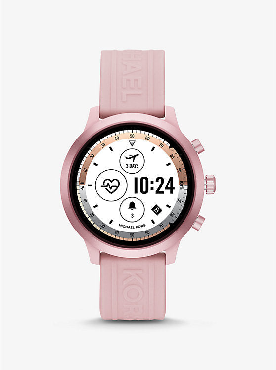 Michael Kors Gen 4 MKGO Smartwatch ? 43mm Aluminum ? Pink with Pink Silicone Band ? MKT5070