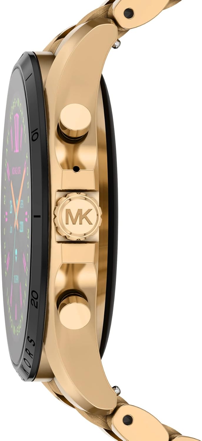Michael Kors Gen 6 Bradshaw ? 44mm Gold-Tone Stainless Steel with Black Silicone Second Band ? MKT5138V