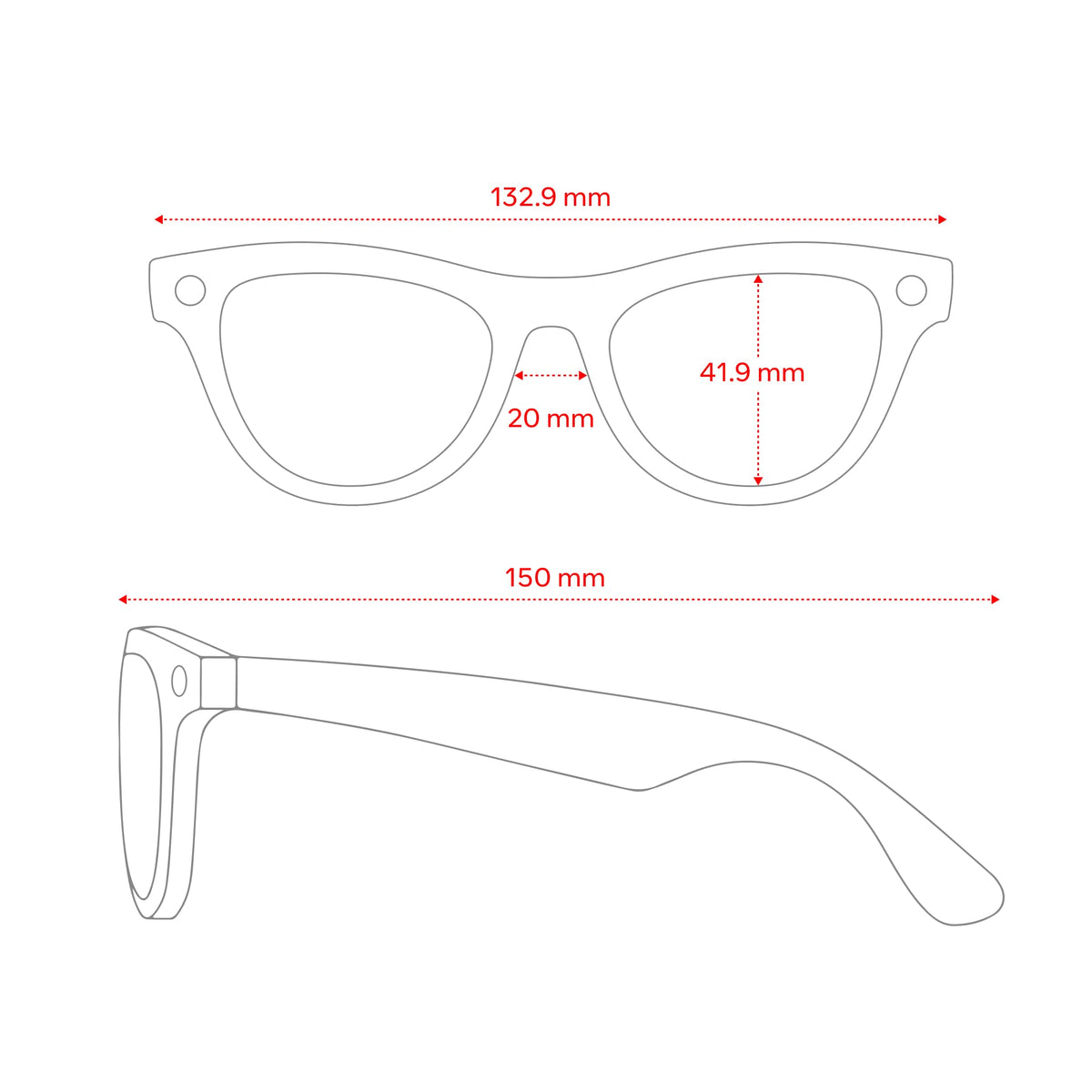 Ray-Ban Meta Skyler Glasses with Meta AI ? Audio, Photo, and Video Compatibility ? Transitions Cerulean Blue Lenses ? Shiny Black ? 601/MF52