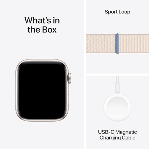 Apple Watch SE 2nd Gen (GPS) 44mm Starlight Aluminum Case w/ Starlight Sport Loop ? MRE63LL/A