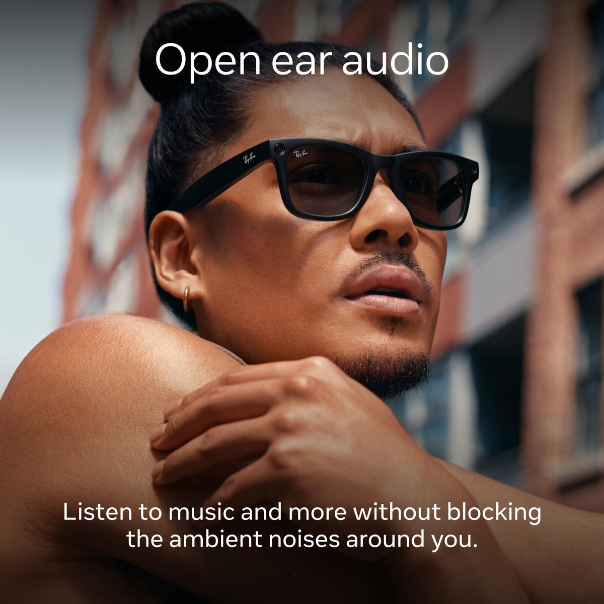 Ray-Ban Meta ? Headliner Smart Glasses with Meta AI, Audio, Photo, and Video ? Clear to Sapphire Transitions Lenses ? Shiny Caramel ? 6706MF50