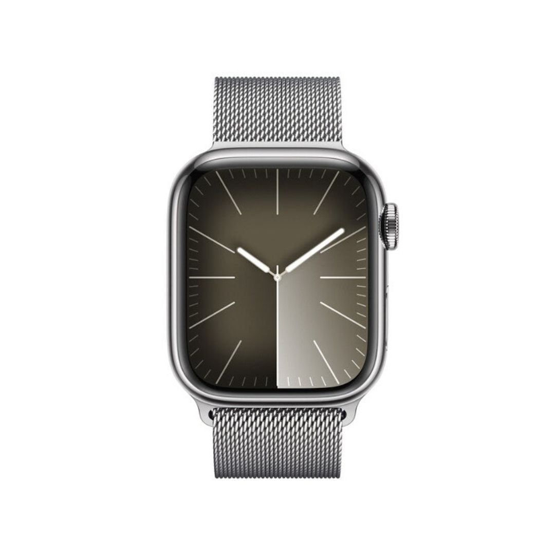 Apple Watch Series 9 (GPS + Cellular) 41mm Silver Stainless Steel Case w/ Silver Milanese Loop ? MRJ43LW/A