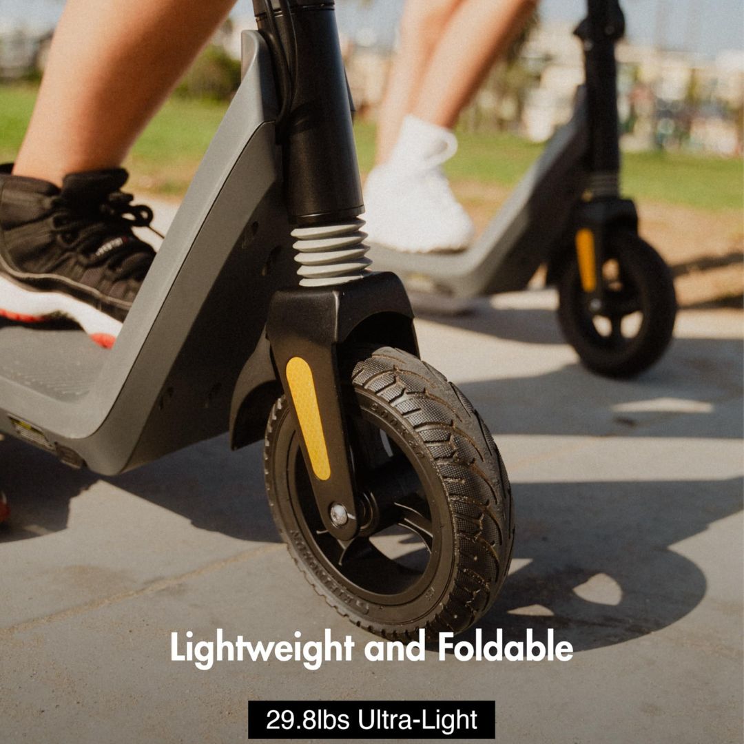 OKAI Zippy ES51 Lightweight & Foldable Electric Scooter W/10.8-Miles Max-Speed Range & 15Mph Max Speed - Gray