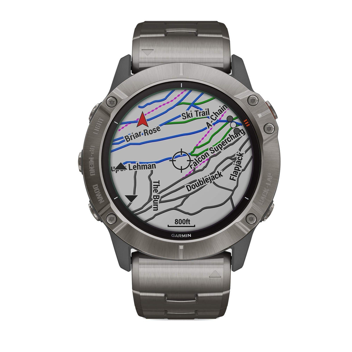 Garmin Fenix 6X Pro Solar 51mm - Titanium With Vented Titanium Bracelet - 010-02157-23