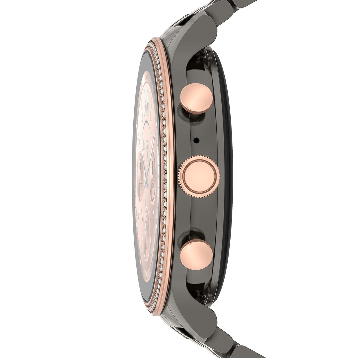 Fossil - Gen 6 Smartwatch 42mm Gunmetal Stainless Steel - Gunmetal/Rose Gold - FTW6078V