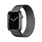 Apple Watch Series 7 LTE 45mm Graphite Stainless Steel w/Graphite Milanese Loop - MKJJ3LL/A