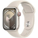 Apple Watch Series 9 (GPS+Cellular) 41mm Aluminum Case w/ Starlight Sport Band (S/M) - MRHN3LW/A
