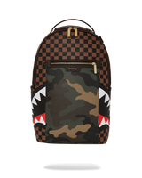 EXTERIOR GOLD ZIP POCKET SHARKS IN PARIS BACKPACK (DLXV)