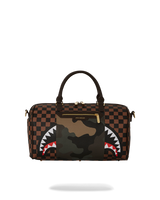 EXTERIOR GOLD ZIP POCKET SHARKS IN PARIS MINI DUFFLE
