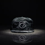 Flat Bill Snapback Hat Gunmetal Camo