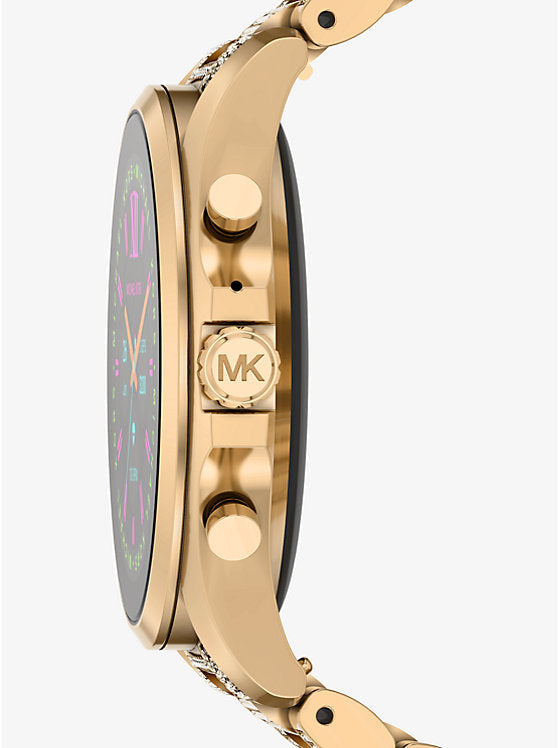 Michael Kors Gen 6 Bradshaw Pave 44mm Gold-tone Stainless Steel