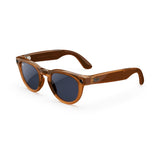 Ray-Ban Meta ? Headliner Smart Glasses with Meta AI, Audio, Photo, and Video ? Clear to Sapphire Transitions Lenses ? Shiny Caramel ? 6706MF50