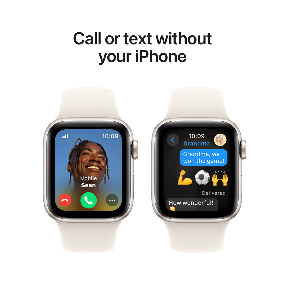 Apple Watch SE 2nd Gen (GPS+Cellular) 40mm Aluminum Case with Starlight Sport Band - S/M