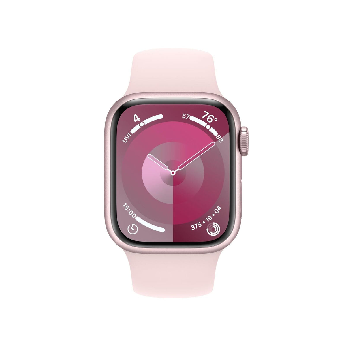 Apple Watch Series 9 (GPS + Cellular) 41mm Aluminum Case with Light Pink Sport Band - S/M - Pink
