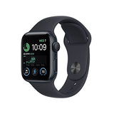 Apple Watch SE (2nd Gen) (GPS, 40mm) - Midnight Aluminum Case with Midnight Sport Band, S/M - MNT73LL/A