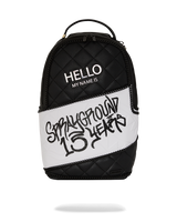 HELLO MY NAME IS 15 YEARS QUILTED BACKPACK (SUPER RARE)