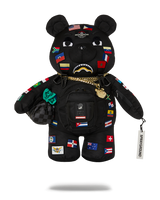 JAMES FIRST CLASS GLOBAL FLAGS MONEYBEAR BACKPACK