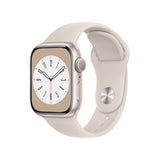 Apple Watch Series 8 [GPS, 45mm] - Starlight Aluminum Case with Starlight Sport Band, M/L - MNUQ3LL/A